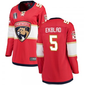 Women's Breakaway Florida Panthers Aaron Ekblad Red Home 2023 Stanley Cup Final Official Fanatics Branded Jersey