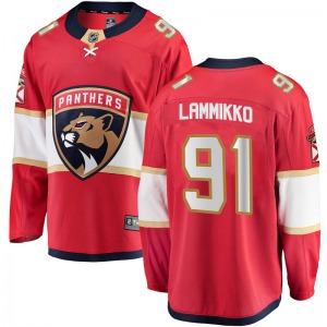 Youth Breakaway Florida Panthers Juho Lammikko Red Home Official Fanatics Branded Jersey