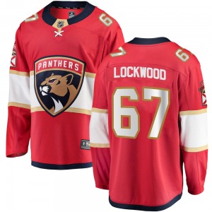 Youth Breakaway Florida Panthers William Lockwood Red Home Official Fanatics Branded Jersey