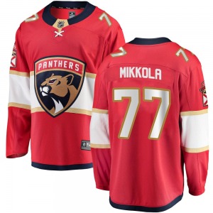 Youth Breakaway Florida Panthers Niko Mikkola Red Home Official Fanatics Branded Jersey