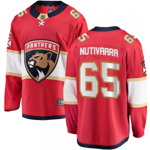 Youth Breakaway Florida Panthers Markus Nutivaara Red Home Official Fanatics Branded Jersey