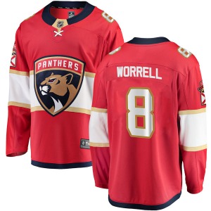 Youth Breakaway Florida Panthers Peter Worrell Red Home Official Fanatics Branded Jersey