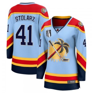 Women's Breakaway Florida Panthers Anthony Stolarz Light Blue Special Edition 2.0 2023 Stanley Cup Final Official Fanatics Brand