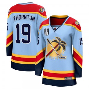 Women's Breakaway Florida Panthers Joe Thornton Light Blue Special Edition 2.0 2023 Stanley Cup Final Official Fanatics Branded 