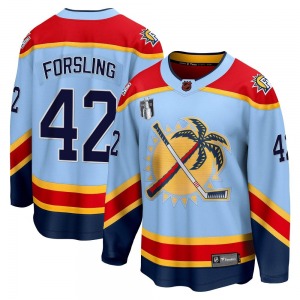 Adult Breakaway Florida Panthers Gustav Forsling Light Blue Special Edition 2.0 2023 Stanley Cup Final Official Fanatics Branded