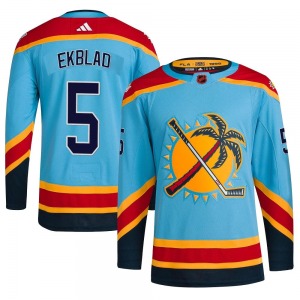 Adult Authentic Florida Panthers Aaron Ekblad Light Blue Reverse Retro 2.0 Official Adidas Jersey