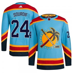 Adult Authentic Florida Panthers Justin Sourdif Light Blue Reverse Retro 2.0 Official Adidas Jersey
