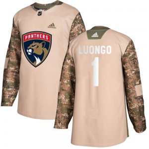 Youth Authentic Florida Panthers Roberto Luongo Camo Veterans Day Practice Official Adidas Jersey