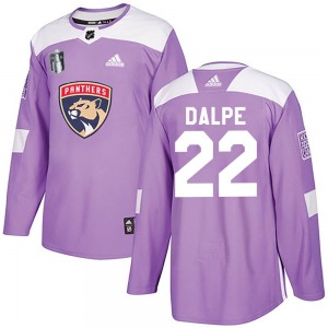 Youth Authentic Florida Panthers Zac Dalpe Purple Fights Cancer Practice 2023 Stanley Cup Final Official Adidas Jersey