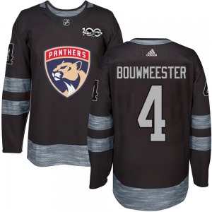 Adult Authentic Florida Panthers Jay Bouwmeester Black 1917-2017 100th Anniversary Official Jersey