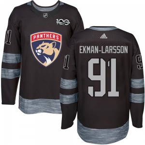 Adult Authentic Florida Panthers Oliver Ekman-Larsson Black 1917-2017 100th Anniversary Official Jersey