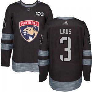 Adult Authentic Florida Panthers Paul Laus Black 1917-2017 100th Anniversary Official Jersey