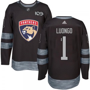 Adult Authentic Florida Panthers Roberto Luongo Black 1917-2017 100th Anniversary Official Jersey