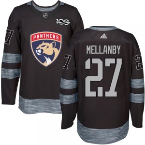 Adult Authentic Florida Panthers Scott Mellanby Black 1917-2017 100th Anniversary Official Jersey