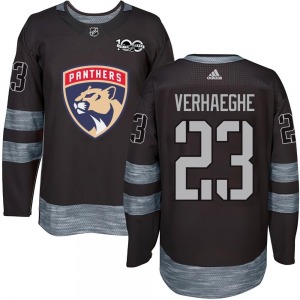 Adult Authentic Florida Panthers Carter Verhaeghe Black 1917-2017 100th Anniversary Official Jersey
