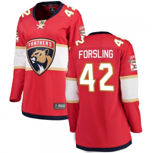 Women's Breakaway Florida Panthers Gustav Forsling Red Home Official Fanatics Branded Jersey