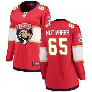 Women's Breakaway Florida Panthers Markus Nutivaara Red Home Official Fanatics Branded Jersey