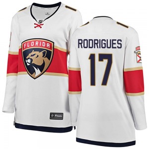 Women's Breakaway Florida Panthers Evan Rodrigues White Away Official Fanatics Branded Jersey