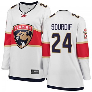 Women's Breakaway Florida Panthers Justin Sourdif White Away Official Fanatics Branded Jersey