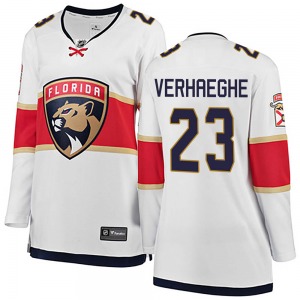 Women's Breakaway Florida Panthers Carter Verhaeghe White Away Official Fanatics Branded Jersey