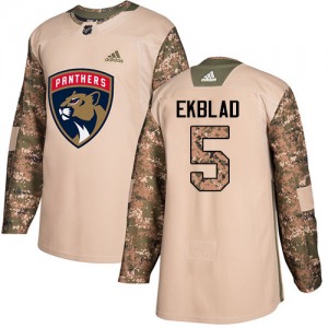 Adult Authentic Florida Panthers Aaron Ekblad Camo Veterans Day Practice Official Adidas Jersey