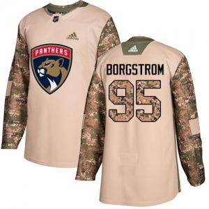 Youth Authentic Florida Panthers Henrik Borgstrom Camo Veterans Day Practice Official Adidas Jersey