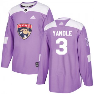 Adult Authentic Florida Panthers Keith Yandle Purple Fights Cancer Practice Official Adidas Jersey