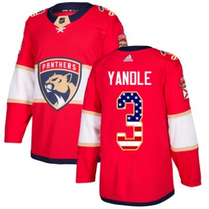 Adult Authentic Florida Panthers Keith Yandle Red USA Flag Fashion Official Adidas Jersey