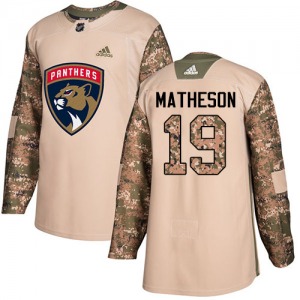 Youth Authentic Florida Panthers Michael Matheson Camo Veterans Day Practice Official Adidas Jersey
