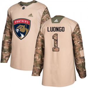 Adult Authentic Florida Panthers Roberto Luongo Camo Veterans Day Practice Official Adidas Jersey