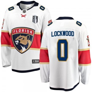 Adult Breakaway Florida Panthers William Lockwood White Away 2023 Stanley Cup Final Official Fanatics Branded Jersey