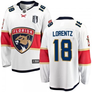 Youth Breakaway Florida Panthers Steven Lorentz White Away 2023 Stanley Cup Final Official Fanatics Branded Jersey