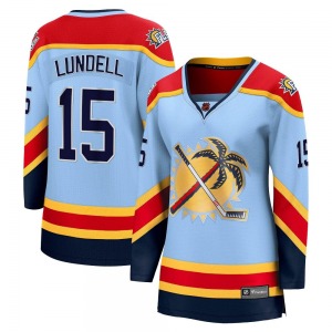 Women's Breakaway Florida Panthers Anton Lundell Light Blue Special Edition 2.0 Official Fanatics Branded Jersey