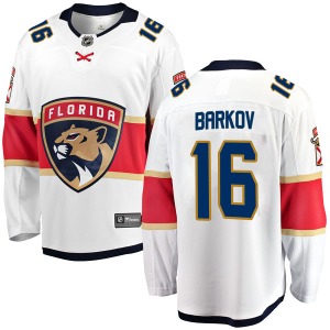 Adult Breakaway Florida Panthers Aleksander Barkov White Away Official Fanatics Branded Jersey