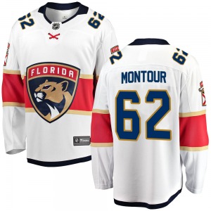 Adult Breakaway Florida Panthers Brandon Montour White Away Official Fanatics Branded Jersey