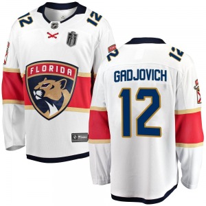 Adult Breakaway Florida Panthers Jonah Gadjovich White Away 2024 Stanley Cup Final Official Fanatics Branded Jersey