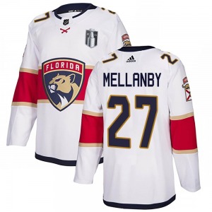 Youth Authentic Florida Panthers Scott Mellanby White Away 2023 Stanley Cup Final Official Adidas Jersey