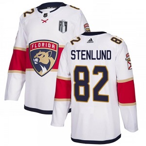 Youth Authentic Florida Panthers Kevin Stenlund White Away 2023 Stanley Cup Final Official Adidas Jersey