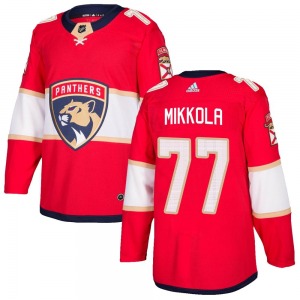 Adult Authentic Florida Panthers Niko Mikkola Red Home Official Adidas Jersey