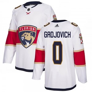 Adult Authentic Florida Panthers Jonah Gadjovich White Away Official Adidas Jersey