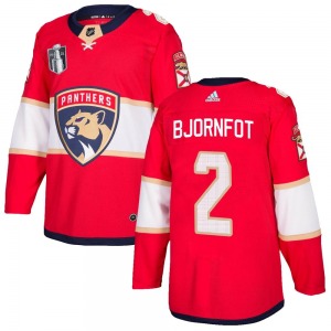Adult Authentic Florida Panthers Tobias Bjornfot Red Home 2023 Stanley Cup Final Official Adidas Jersey