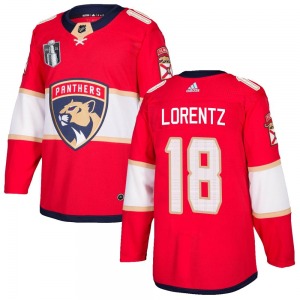 Adult Authentic Florida Panthers Steven Lorentz Red Home 2023 Stanley Cup Final Official Adidas Jersey