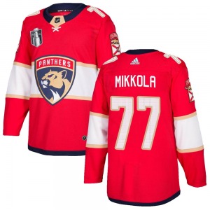 Adult Authentic Florida Panthers Niko Mikkola Red Home 2023 Stanley Cup Final Official Adidas Jersey