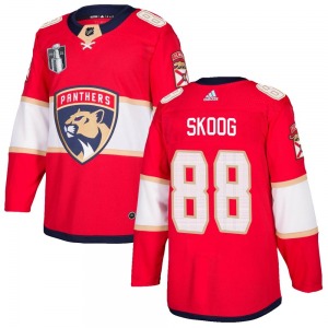 Adult Authentic Florida Panthers Wilmer Skoog Red Home 2023 Stanley Cup Final Official Adidas Jersey