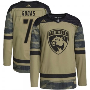 Adult Authentic Florida Panthers Radko Gudas Camo Military Appreciation Practice Official Adidas Jersey
