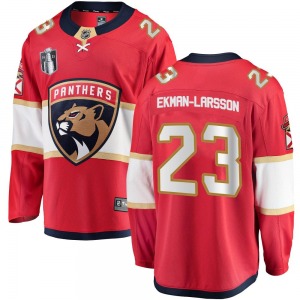 Youth Breakaway Florida Panthers Oliver Ekman-Larsson Red Home 2023 Stanley Cup Final Official Fanatics Branded Jersey