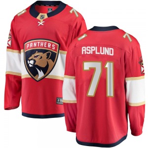 Adult Breakaway Florida Panthers Rasmus Asplund Red Home Official Fanatics Branded Jersey