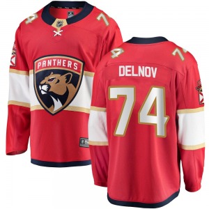 Adult Breakaway Florida Panthers Alexander Delnov Red Home Official Fanatics Branded Jersey