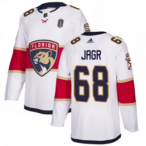 Youth Authentic Florida Panthers Jaromir Jagr White Away 2025 Stanley Cup Final Official Adidas Jersey