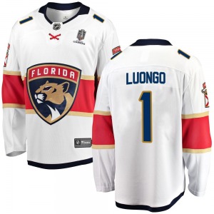 Adult Breakaway Florida Panthers Roberto Luongo White Away 2025 Stanley Cup Champions Patched Official Fanatics Branded Jersey